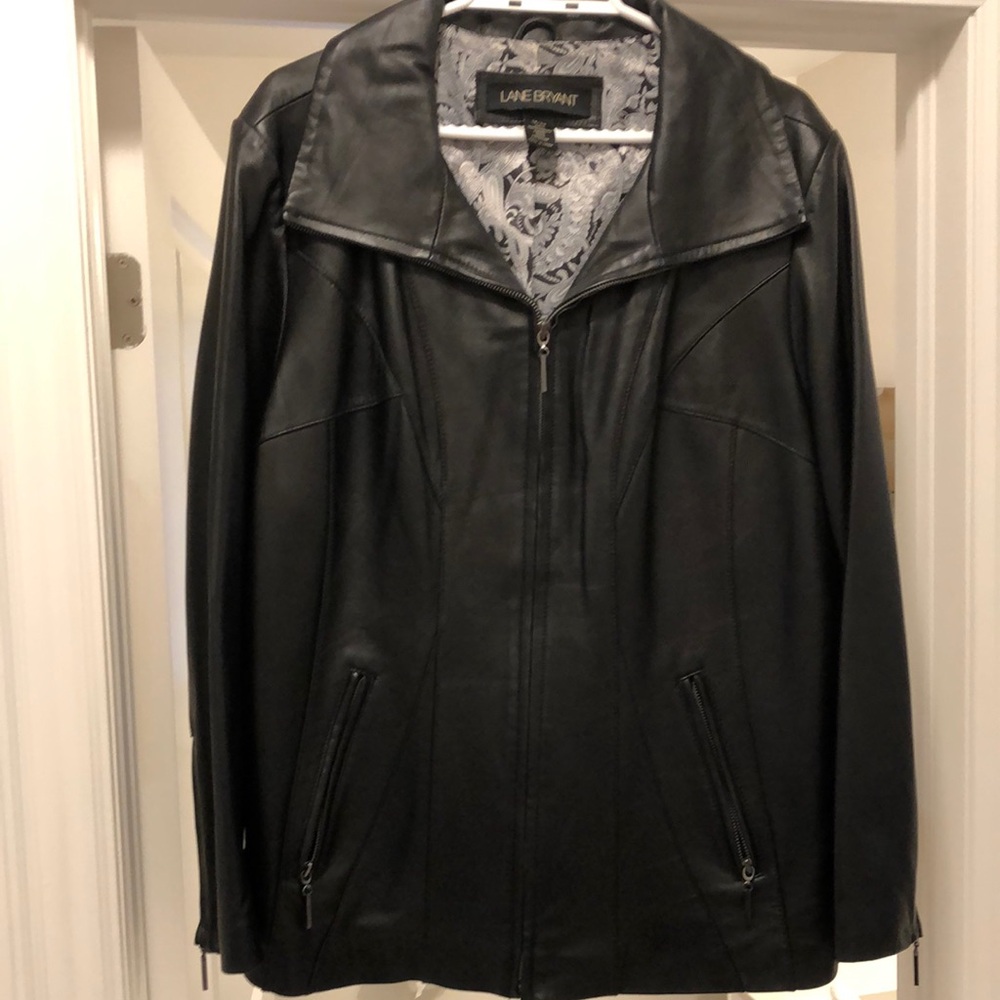Lane Bryant Black Leather Jacket